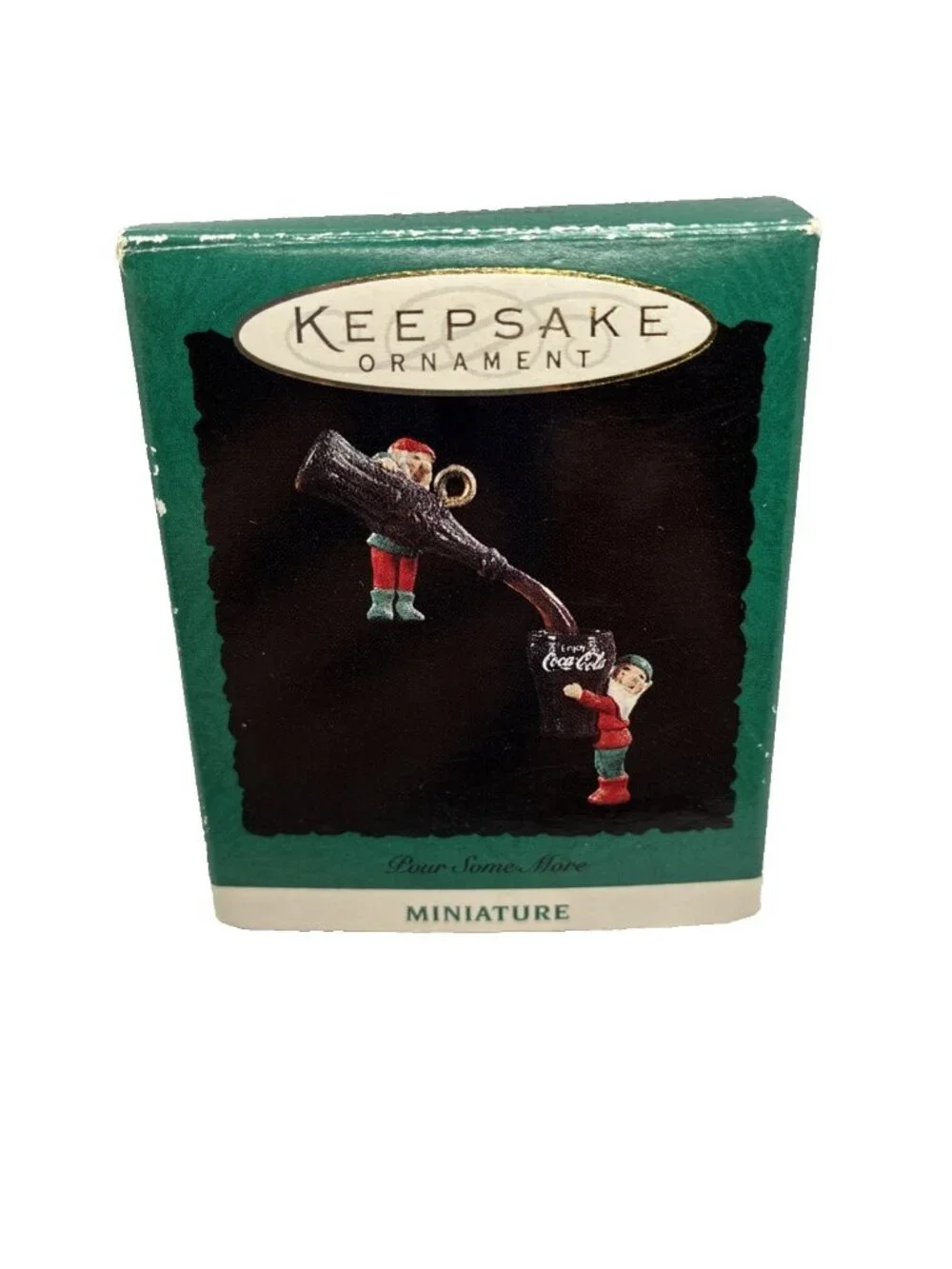 Hallmark 1993 Coca Cola Pour Some More Miniature Keepsake Ornament With Box